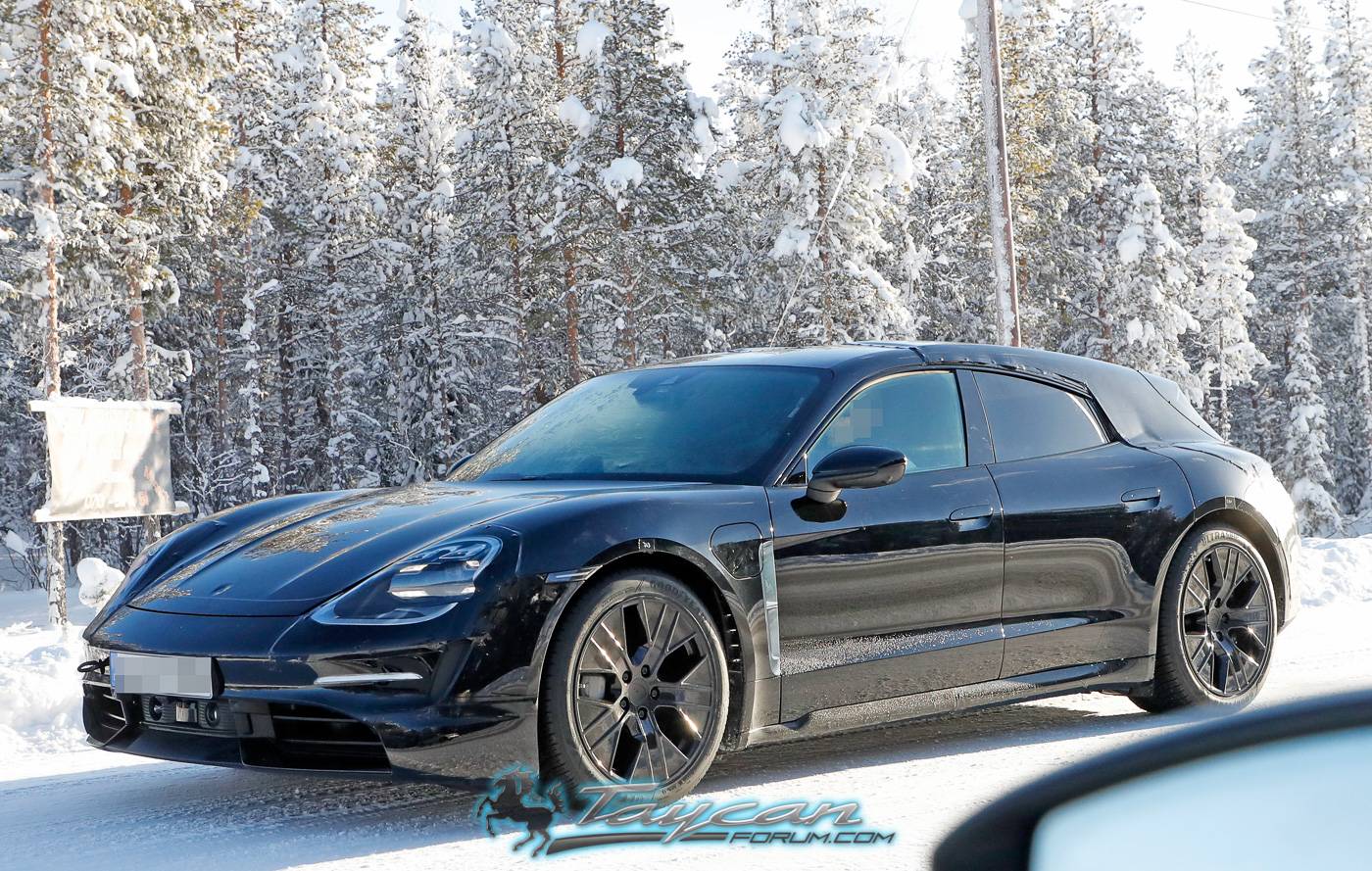 Porsche Taycan Porsche Taycan Sport Turismo Wagon Caught Winter Testing in Sweden Porsche Taycan Sport Turismo 2