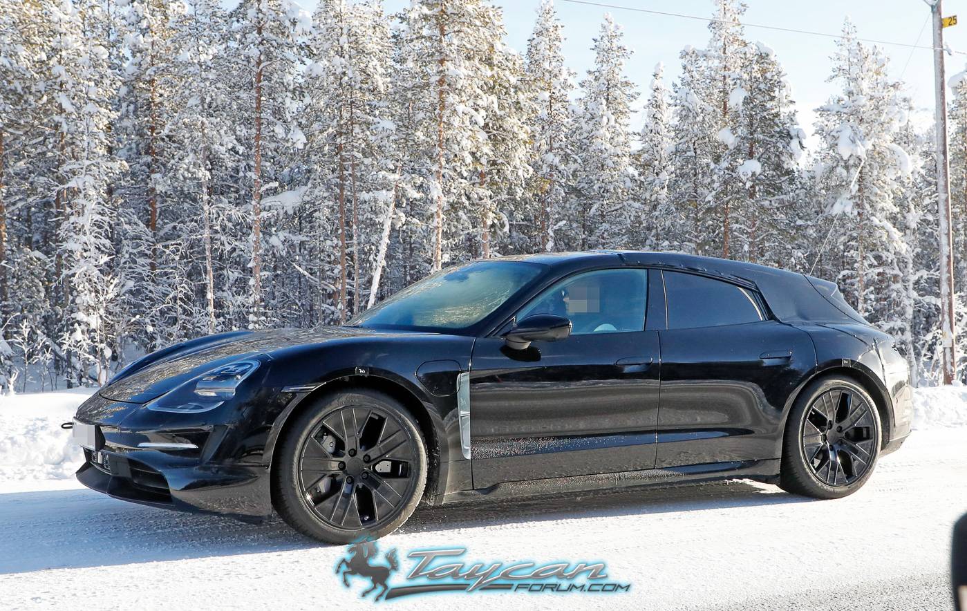 Porsche Taycan Porsche Taycan Sport Turismo Wagon Caught Winter Testing in Sweden Porsche Taycan Sport Turismo 4