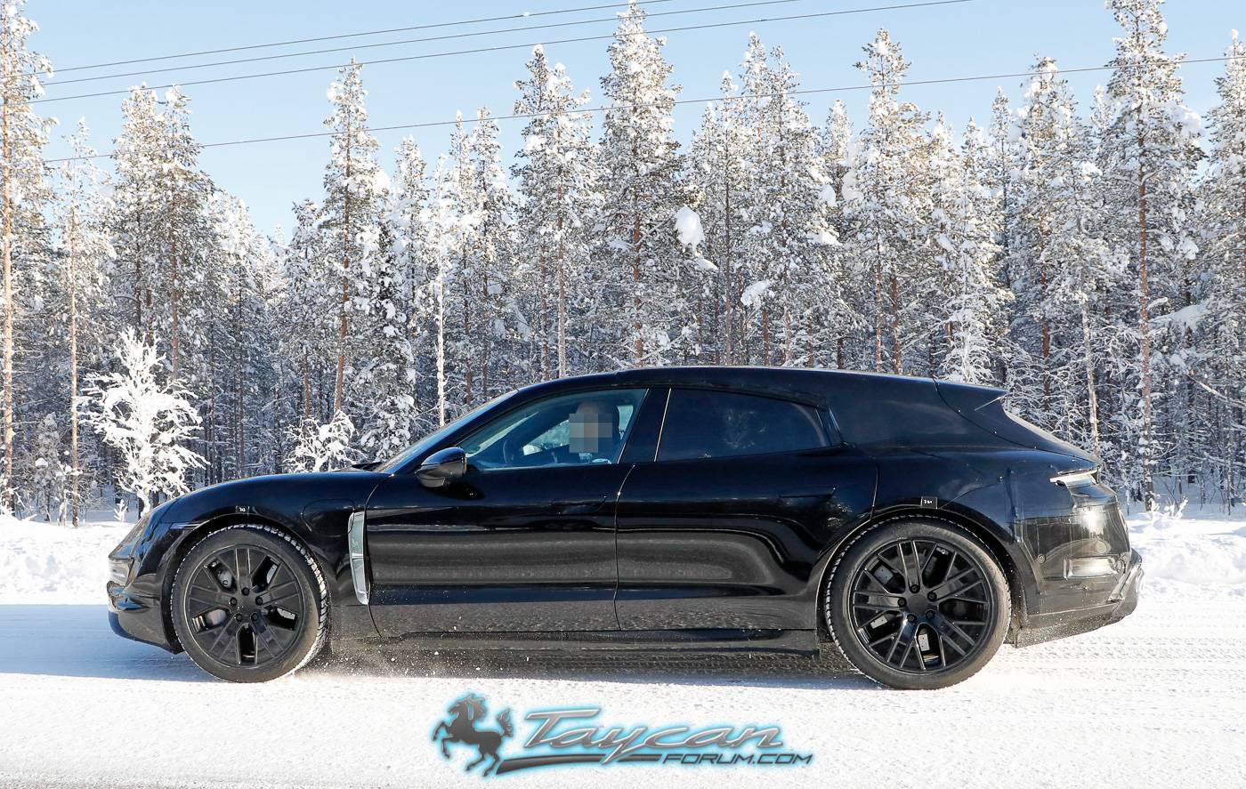 Porsche Taycan Porsche Taycan Sport Turismo Wagon Caught Winter Testing in Sweden Porsche Taycan Sport Turismo 8