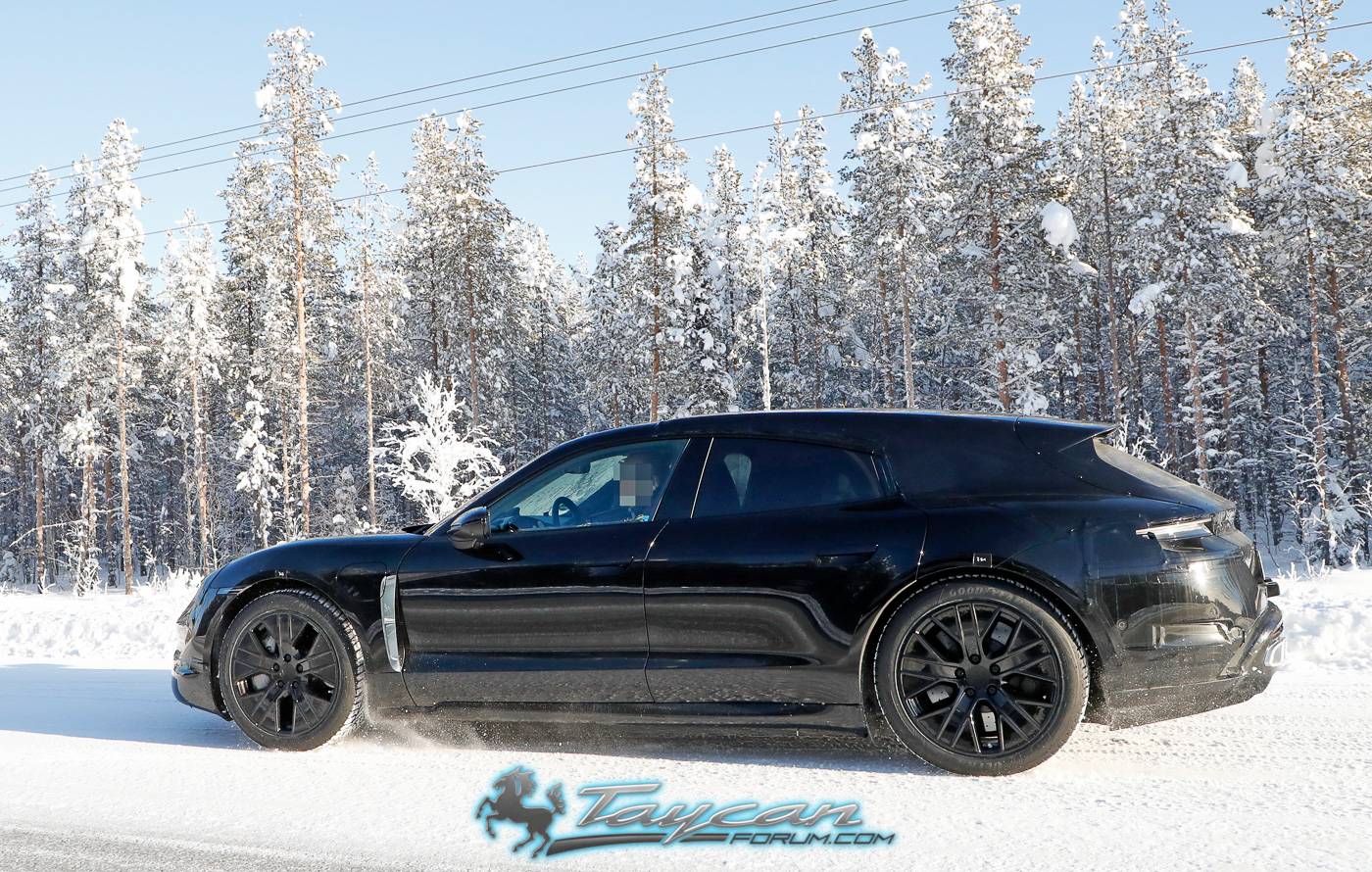 Porsche Taycan Porsche Taycan Sport Turismo Wagon Caught Winter Testing in Sweden Porsche Taycan Sport Turismo 9