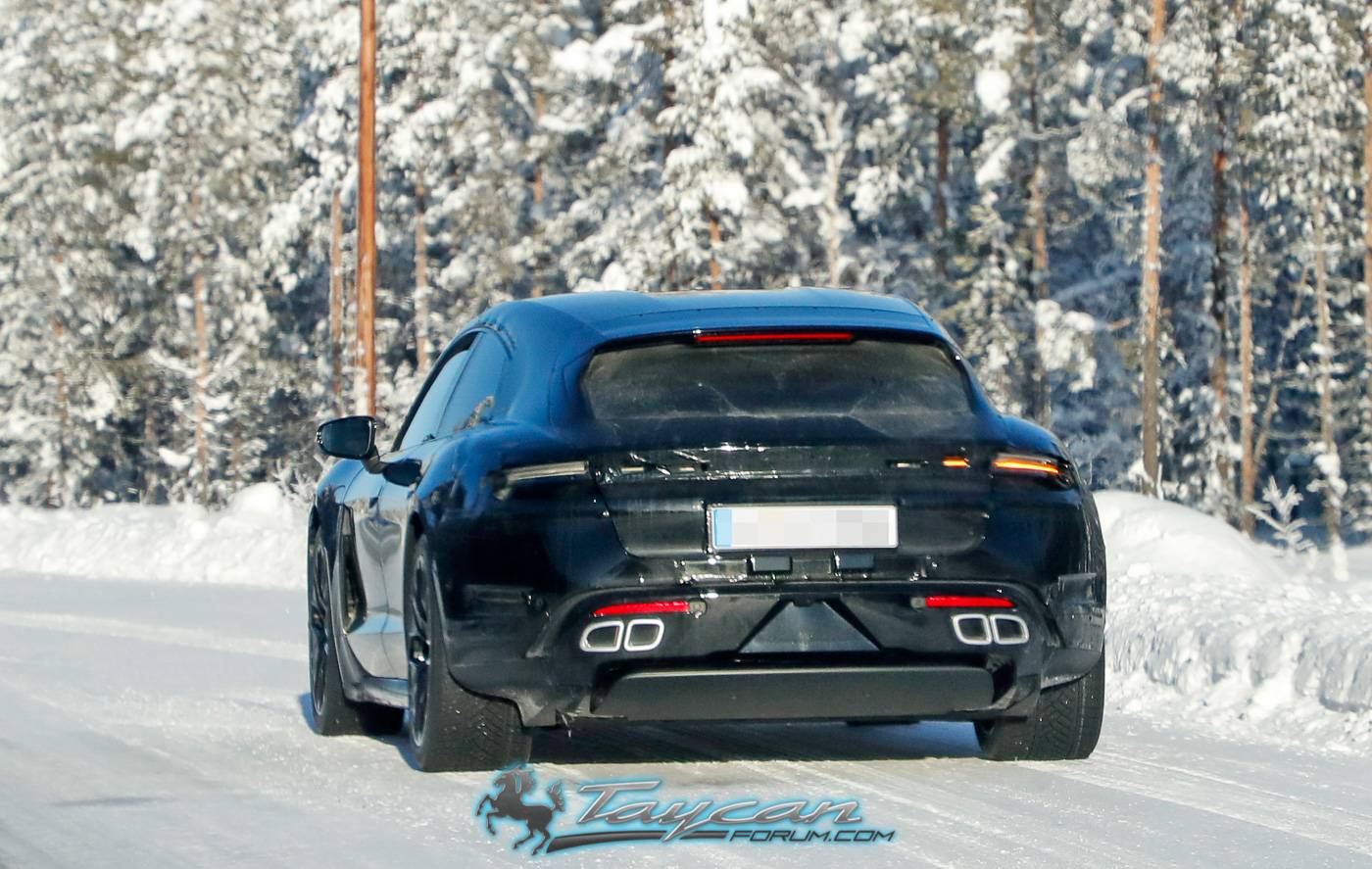 Porsche Taycan Porsche Taycan Sport Turismo Wagon Caught Winter Testing in Sweden Porsche Taycan Sport Turismo 13