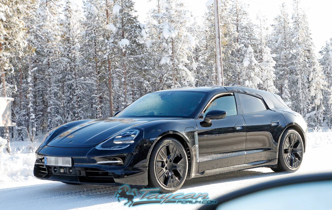 Porsche Taycan Porsche Taycan Sport Turismo Wagon Caught Winter Testing in Sweden Porsche Taycan Sport Turismo 1