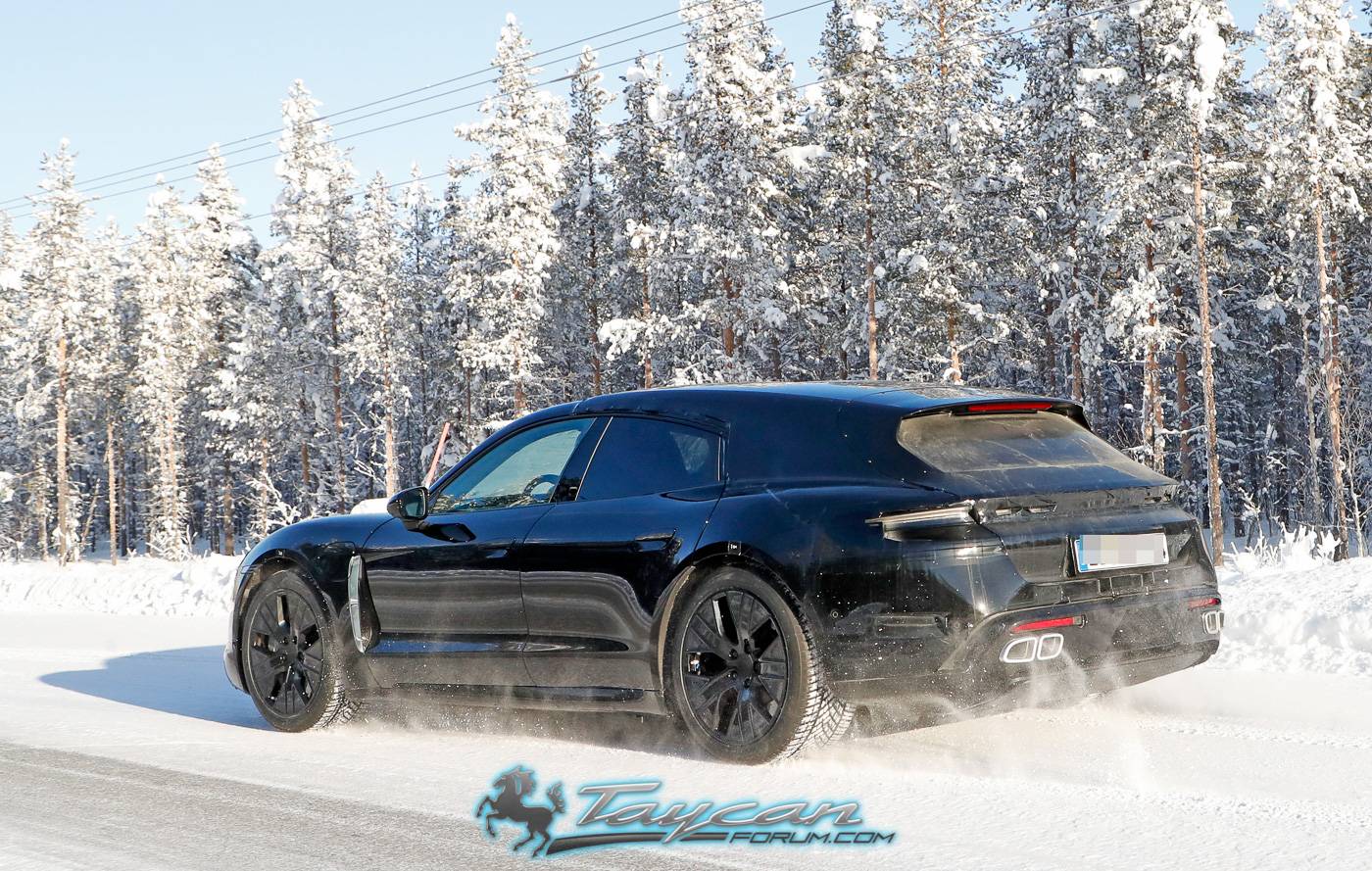 Porsche Taycan Porsche Taycan Sport Turismo Wagon Caught Winter Testing in Sweden Porsche Taycan Sport Turismo 12