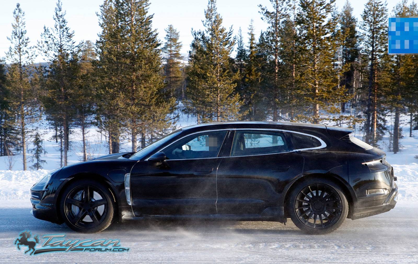 Porsche Taycan Porsche Taycan Sport Turismo Wagon Caught Winter Testing in Sweden Porsche Taycan Sport Turismo less camo 10