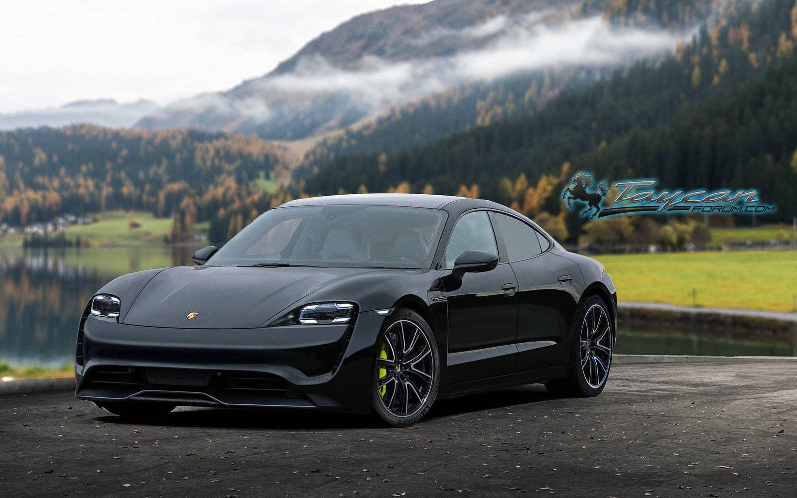 Porsche Taycan Our 2020 Porsche Taycan Preview Renderings! PorscheTaycan_black_front