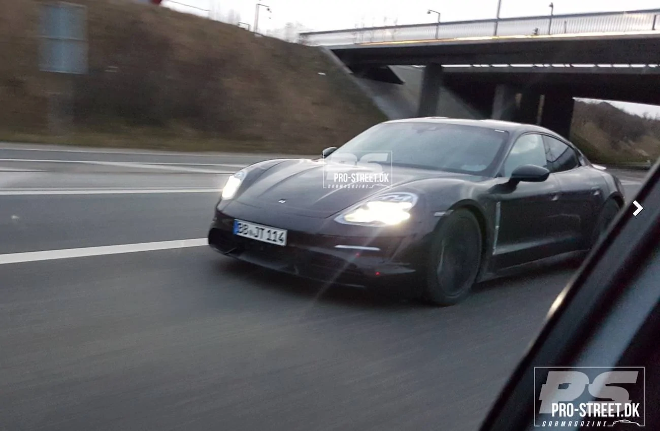Porsche Taycan Taycan prototype looking great in motion. Now with video and sound! Porsche Taycan Denmark 1