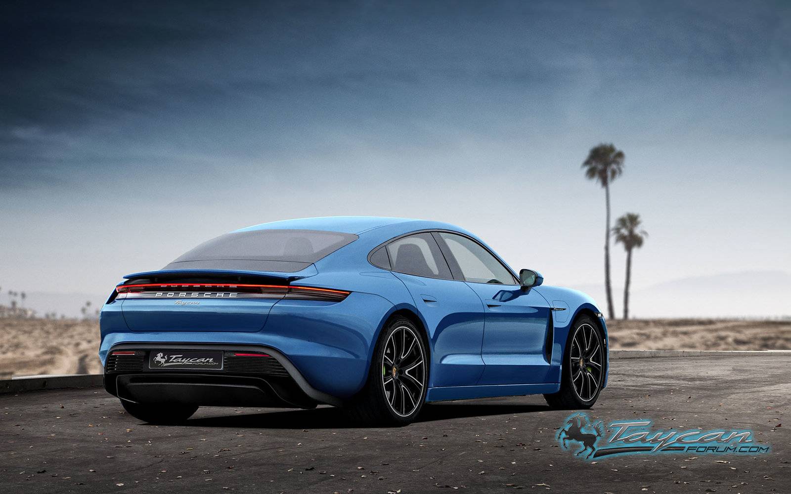 Porsche Taycan Our 2020 Porsche Taycan Preview Renderings! PorscheTaycan_blue_rear