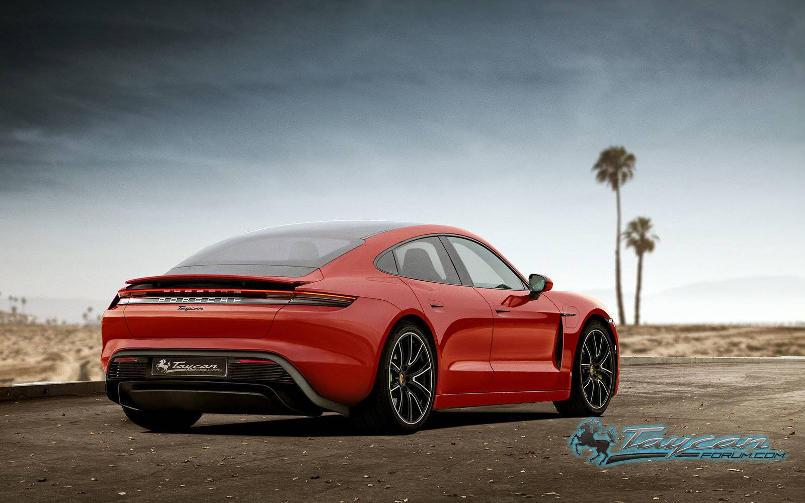 Porsche Taycan Our 2020 Porsche Taycan Preview Renderings! PorscheTaycan_red_rear