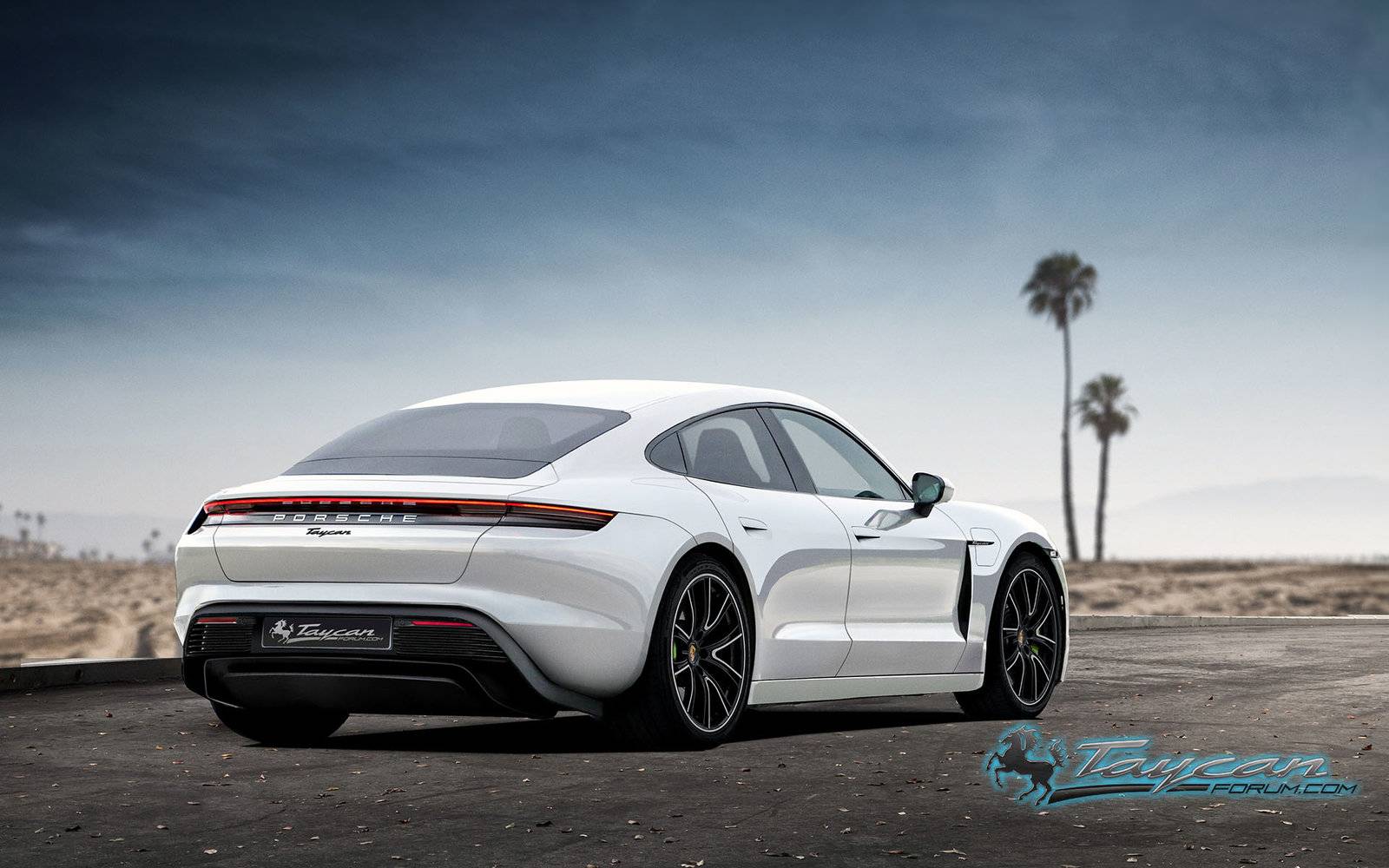Porsche Taycan Our 2020 Porsche Taycan Preview Renderings! PorscheTaycan_white_rear