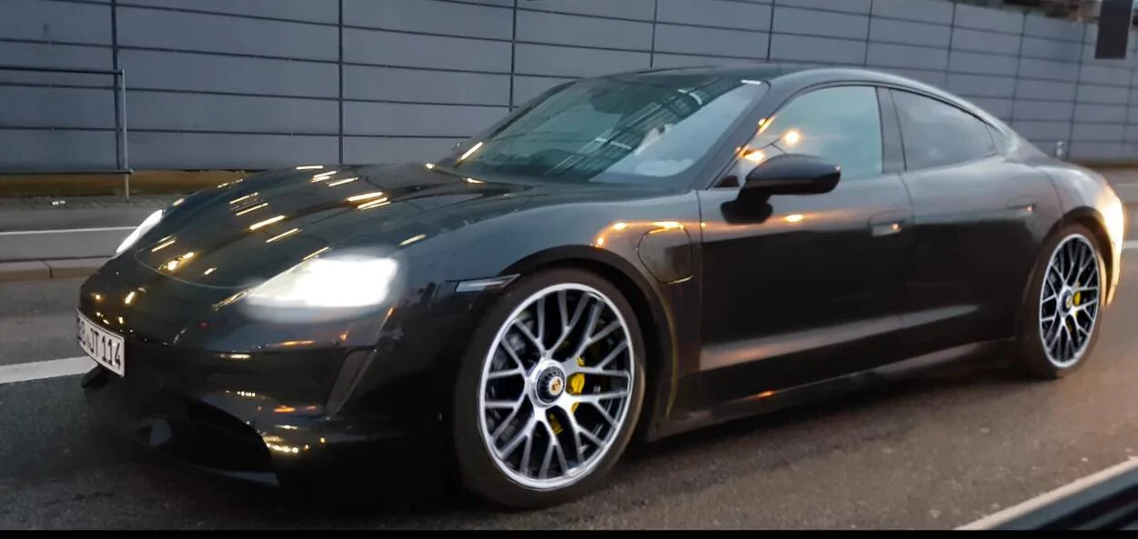 Porsche Taycan Taycan drops camo revealing headlights, tail lights, rear side window Screenshot_20190427-141839~2