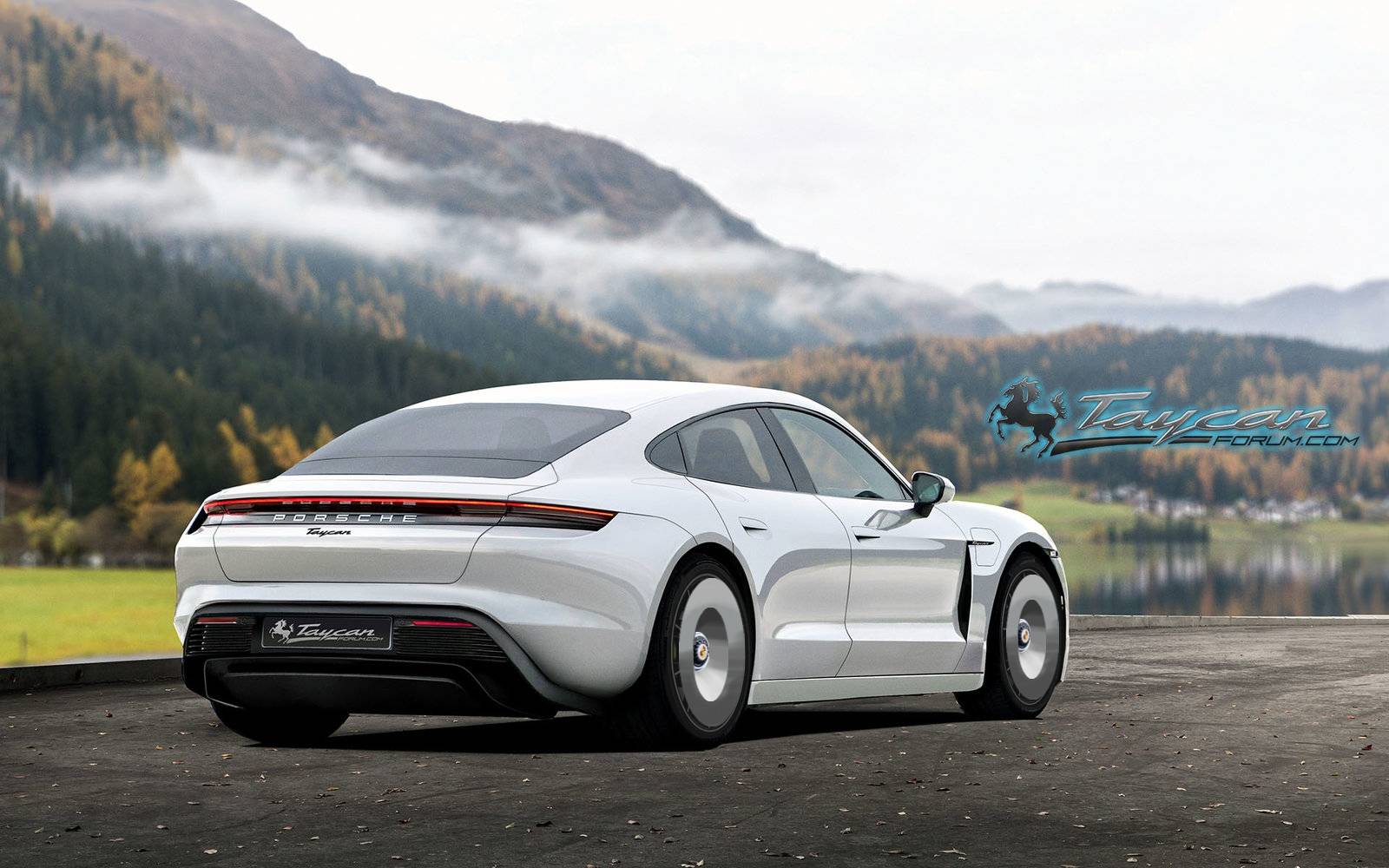 Porsche Taycan Taycan drops camo revealing headlights, tail lights, rear side window 935-2.JPG