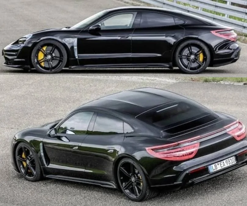Porsche Taycan Taycan drops camo revealing headlights, tail lights, rear side window 20190512_200802