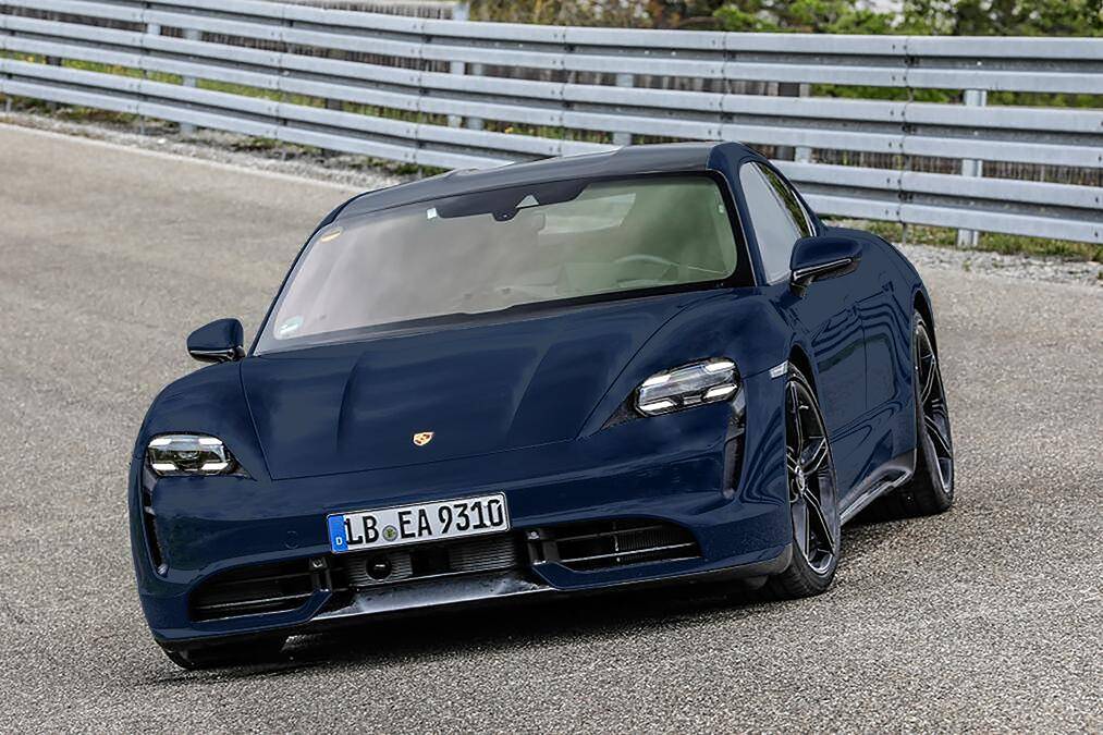 Porsche Taycan Possible Taycan color options........... taycan FRONT N blue