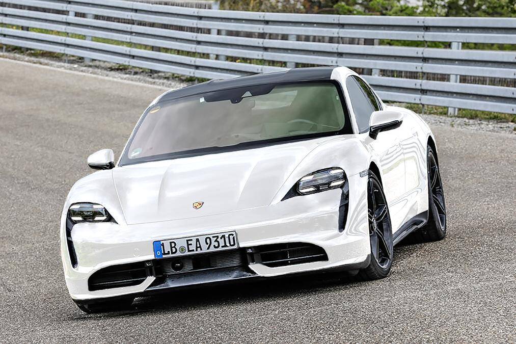 Porsche Taycan Possible Taycan color options........... taycan FRONT white