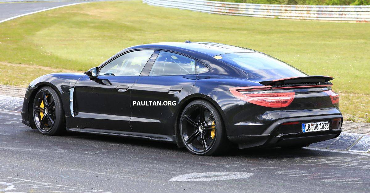 Porsche Taycan Porsche released the latest design sketch of the Taycan from the design studio in Weissach today 2020-Porsche-Taycan-Nurburgring-spyshots_7-1200x628