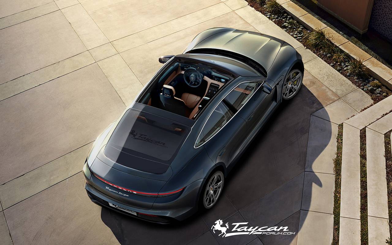 Porsche Taycan Here's what the Taycan Targa and Sport Turismo versions could look like! Taycan-Targa-greydark