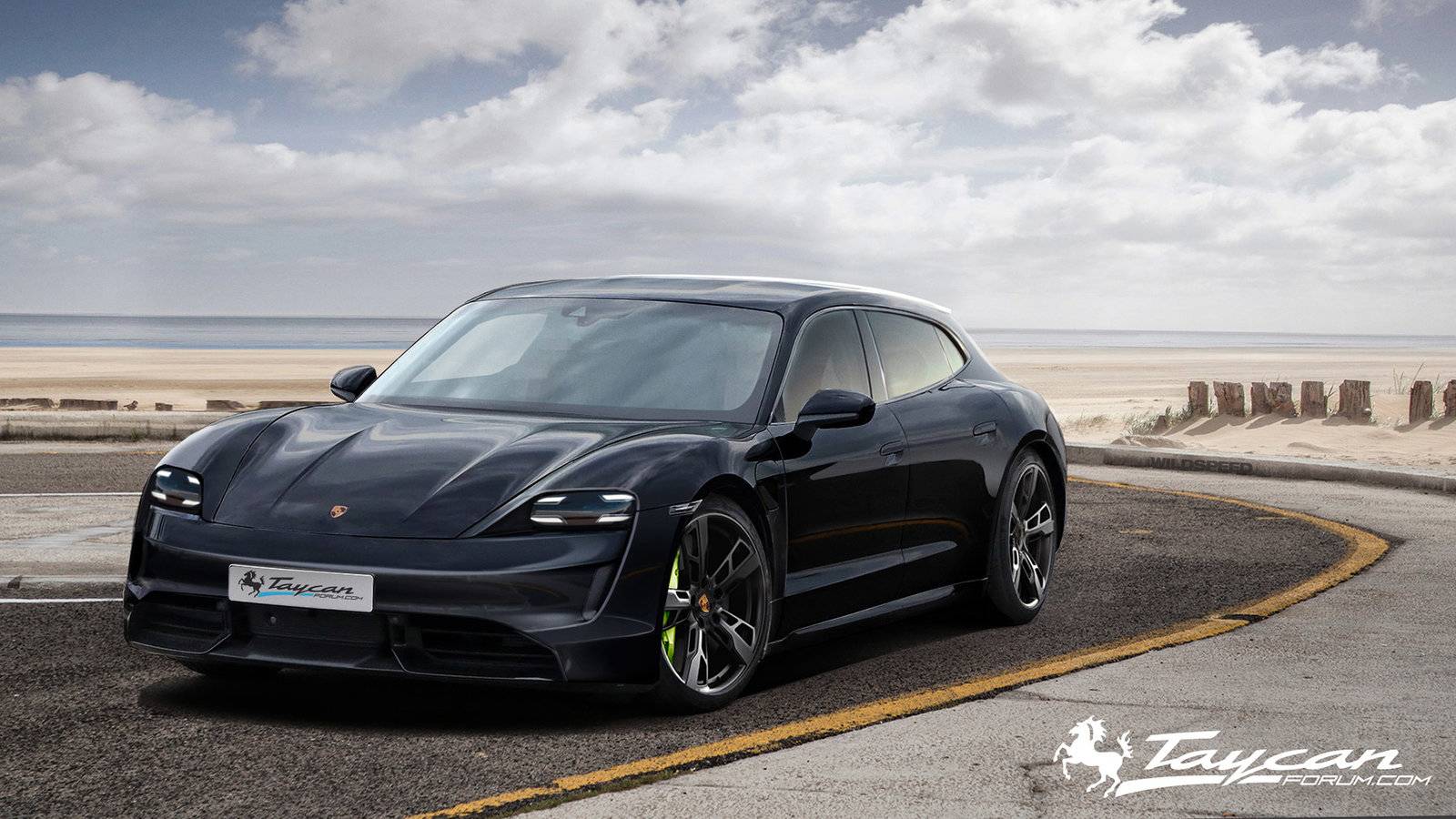 Porsche Taycan Here's what the Taycan Targa and Sport Turismo versions could look like! PorscheTaycan_SportTurismo_black_front