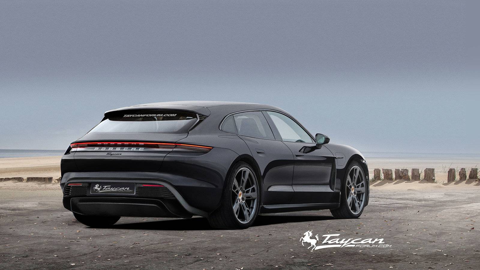 Porsche Taycan Here's what the Taycan Targa and Sport Turismo versions could look like! PorscheTaycan_SportTurismo_black_rear