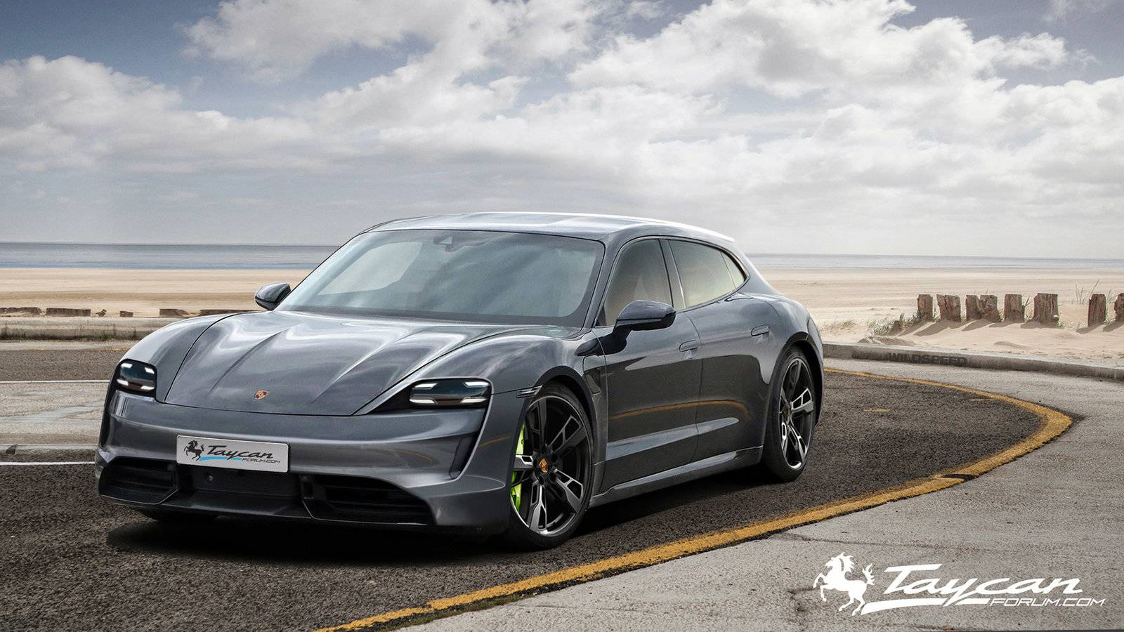 Porsche Taycan Here's what the Taycan Targa and Sport Turismo versions could look like! PorscheTaycan_SportTurismo_grey_front