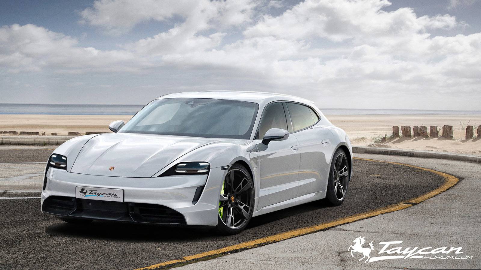 Porsche Taycan Here's what the Taycan Targa and Sport Turismo versions could look like! PorscheTaycan_SportTurismo_white_front