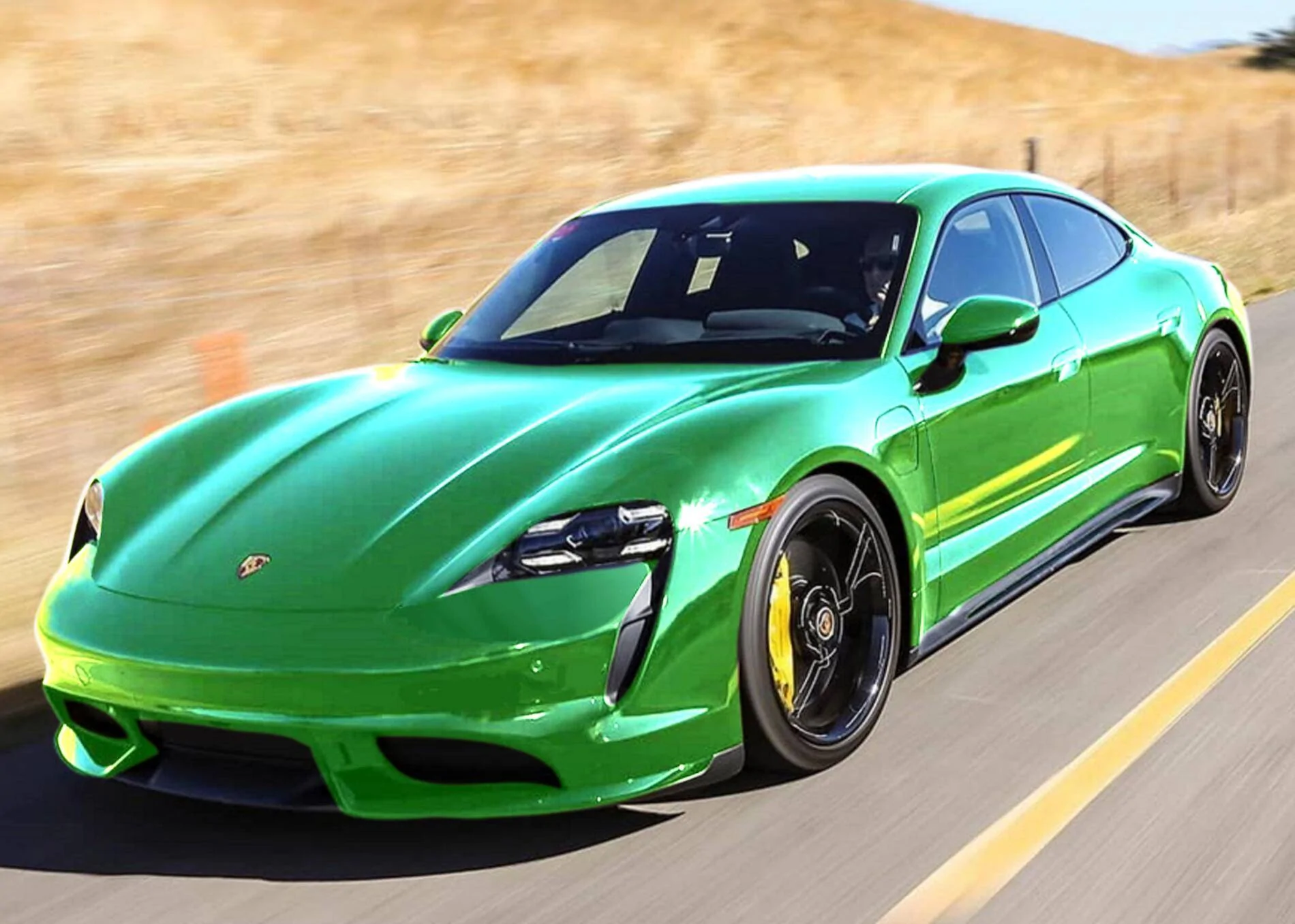 Porsche Taycan Possible Taycan color options........... Tay lime green