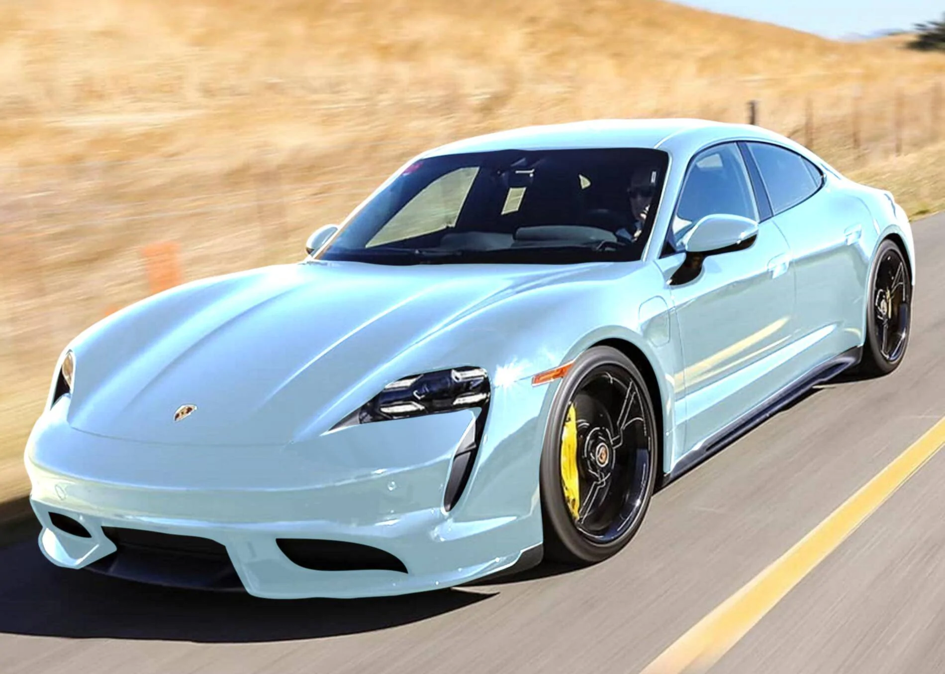 Porsche Taycan Possible Taycan color options........... Tay gulf blu