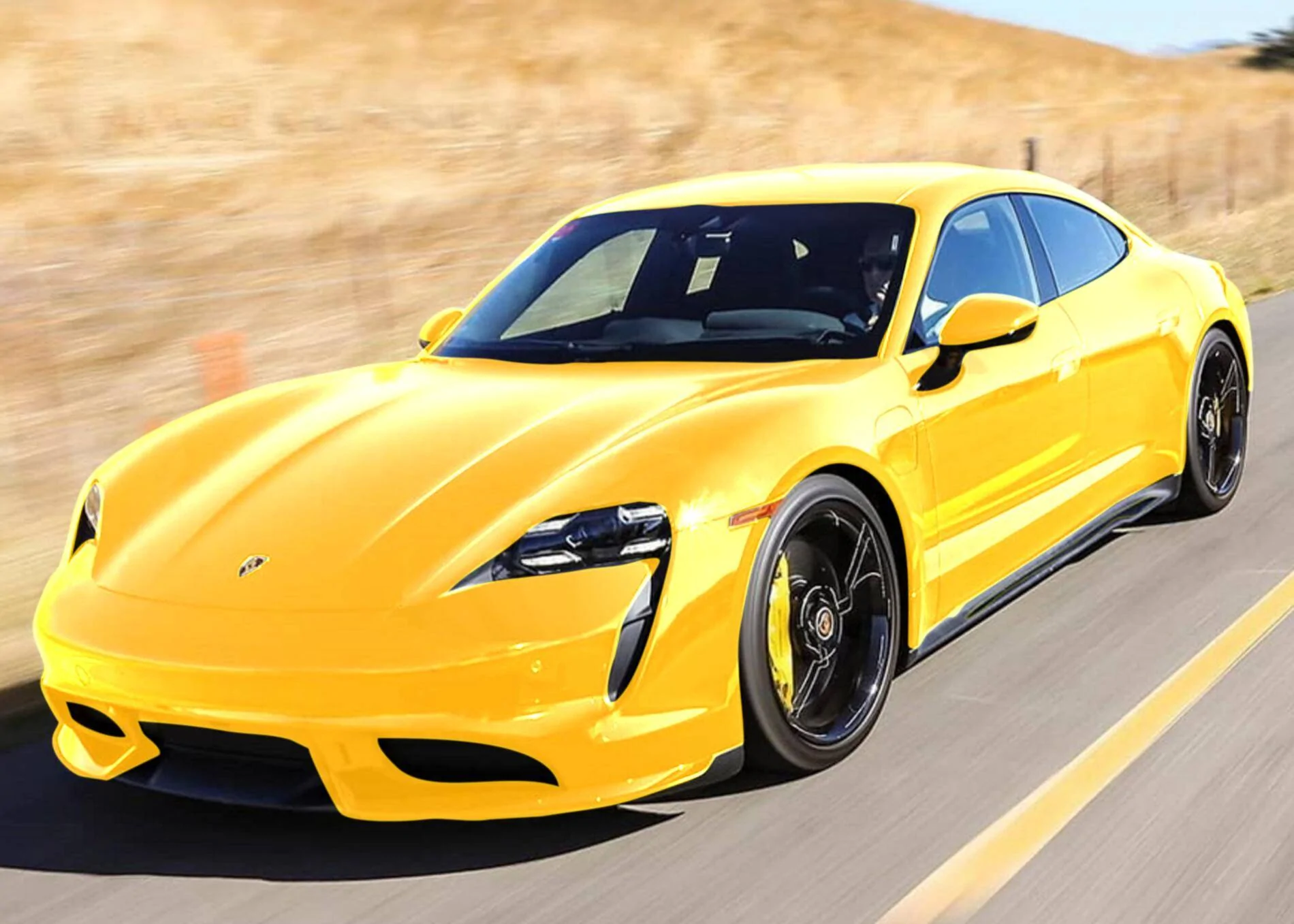 Porsche Taycan Possible Taycan color options........... Tay signal yello