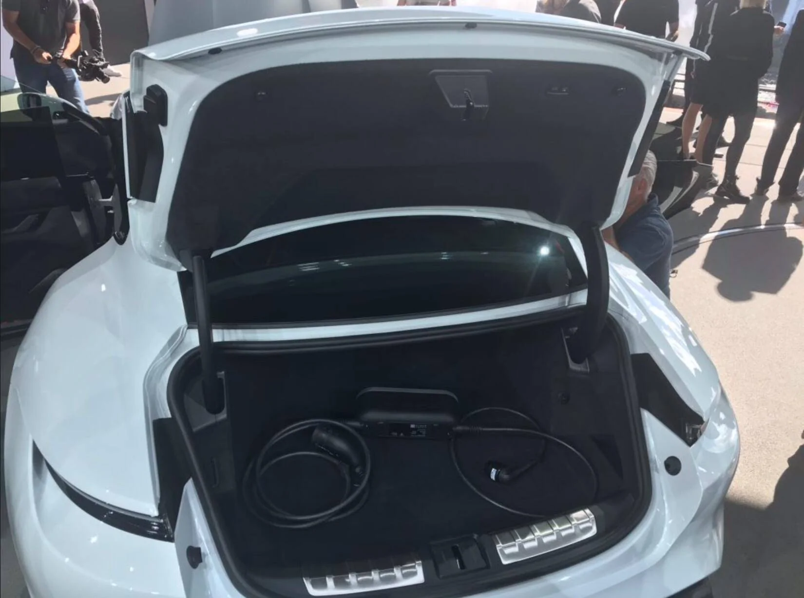 Porsche Taycan Rear trunk, frunk and charging cable Porsche Taycan Trunk Charging Cable 3