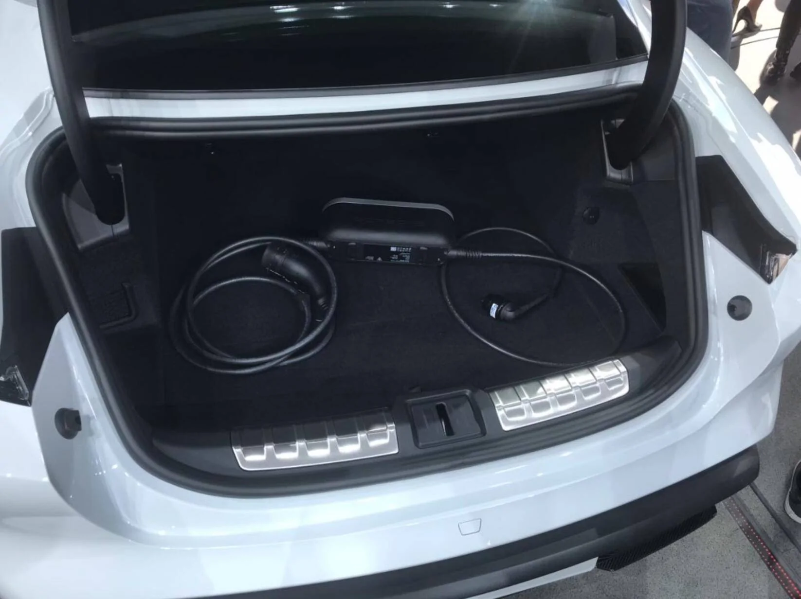 Porsche Taycan Rear trunk, frunk and charging cable Porsche Taycan Trunk Charging Cable 2