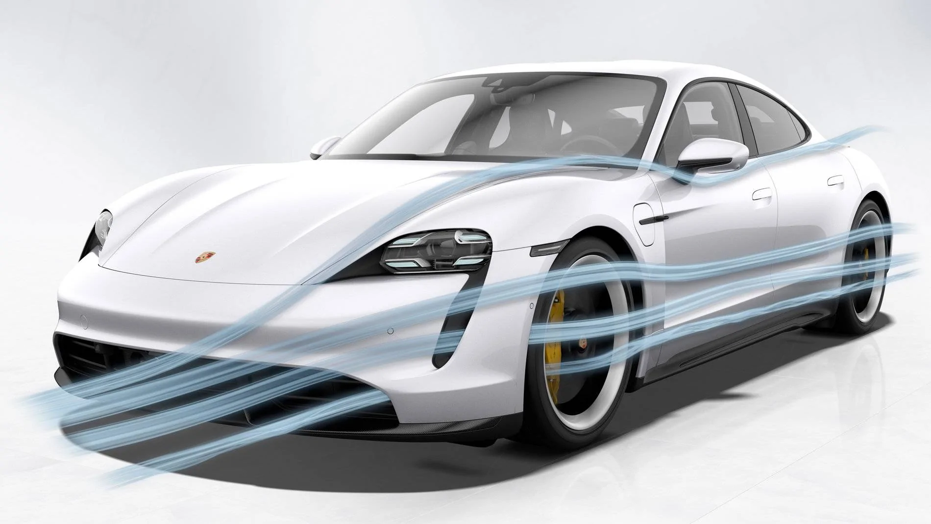 Porsche Taycan Taycan aerodynamics and active cooling high_taycan_turbo_s_aerodynamics_front_2019_porsche_ag