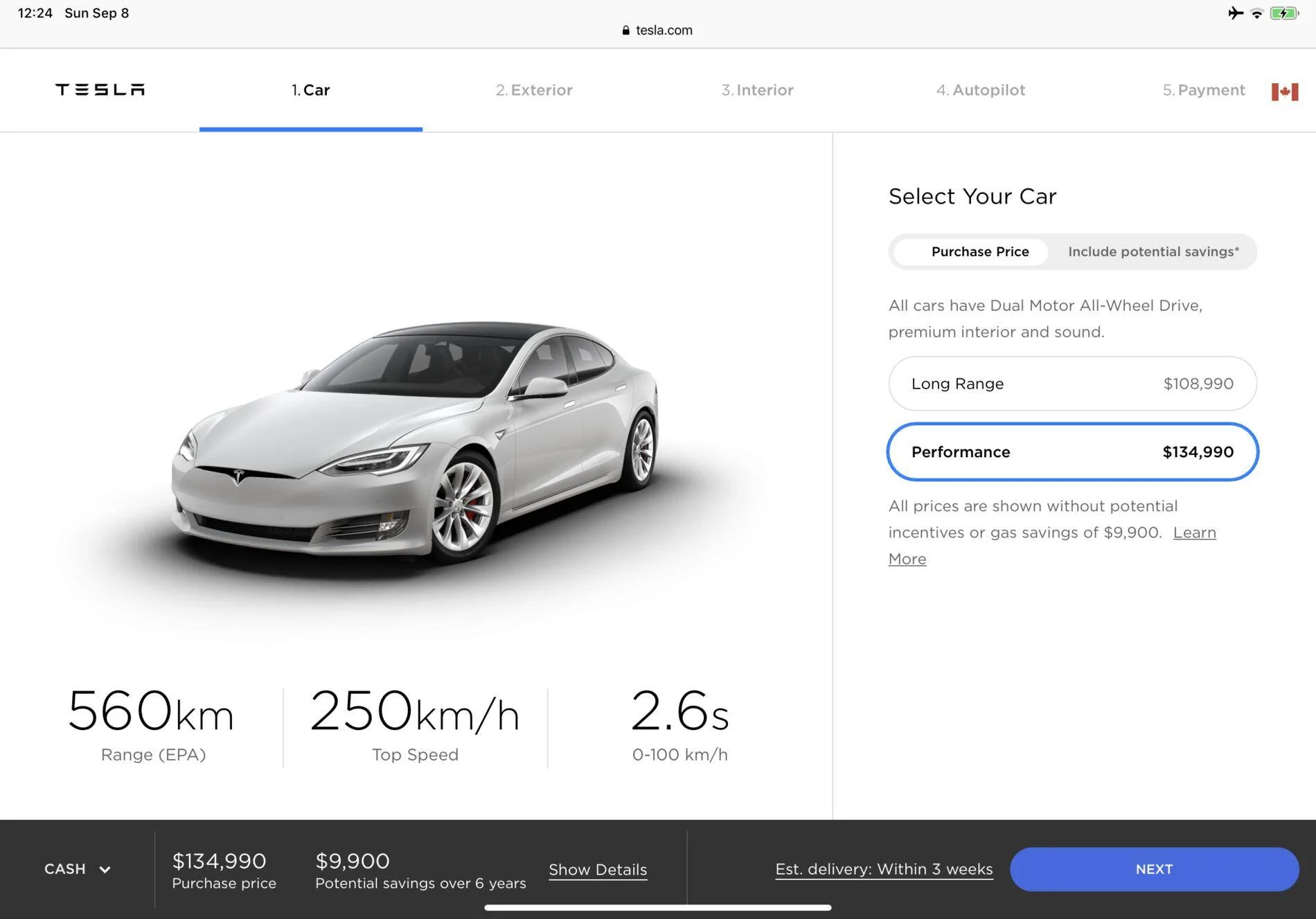 Porsche Taycan Range TeslaSperformanc