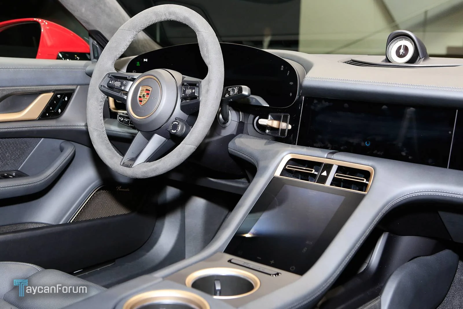 Porsche Taycan Taycan makes auto show debut in red, white, blue Taycan-Frankfurt-25500_-