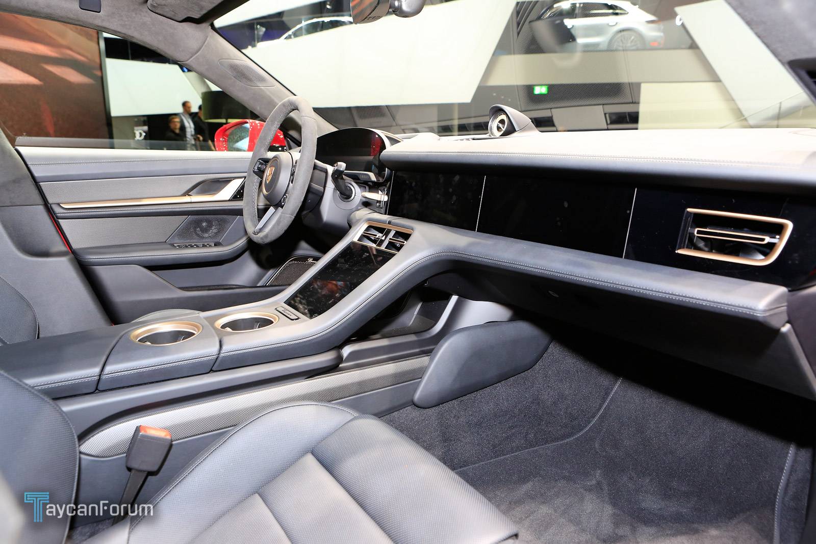 Porsche Taycan Taycan makes auto show debut in red, white, blue Taycan-Frankfurt-25490_-