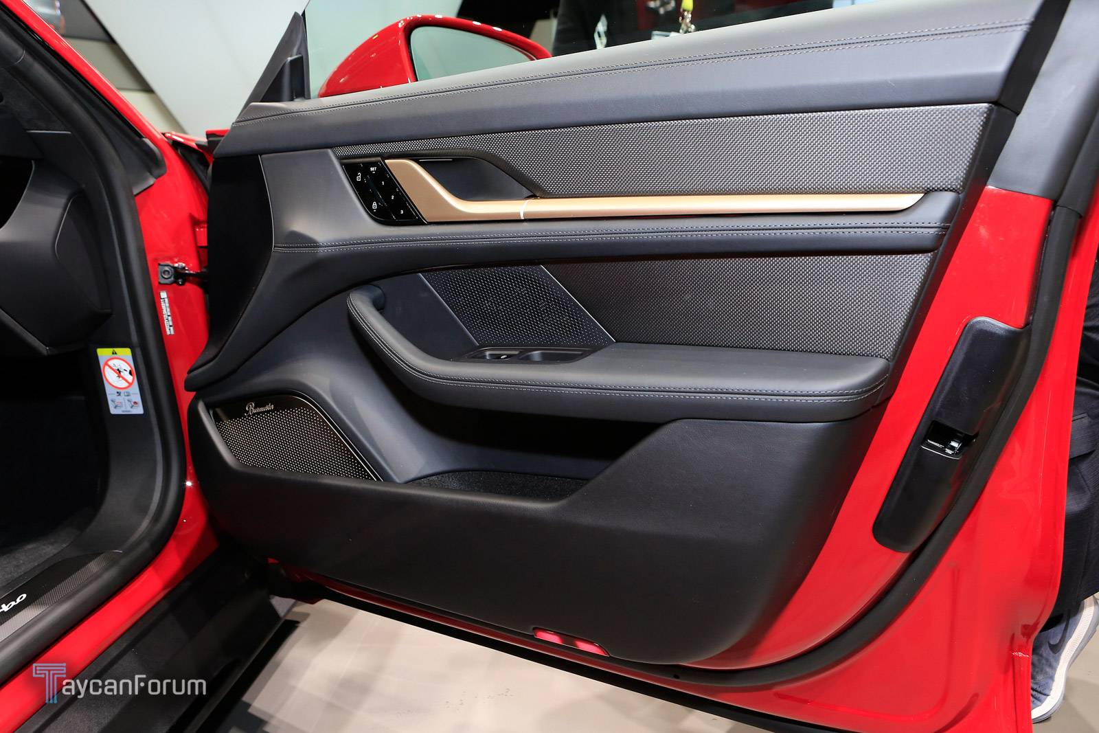 Porsche Taycan Taycan makes auto show debut in red, white, blue Taycan-Frankfurt-25491_-
