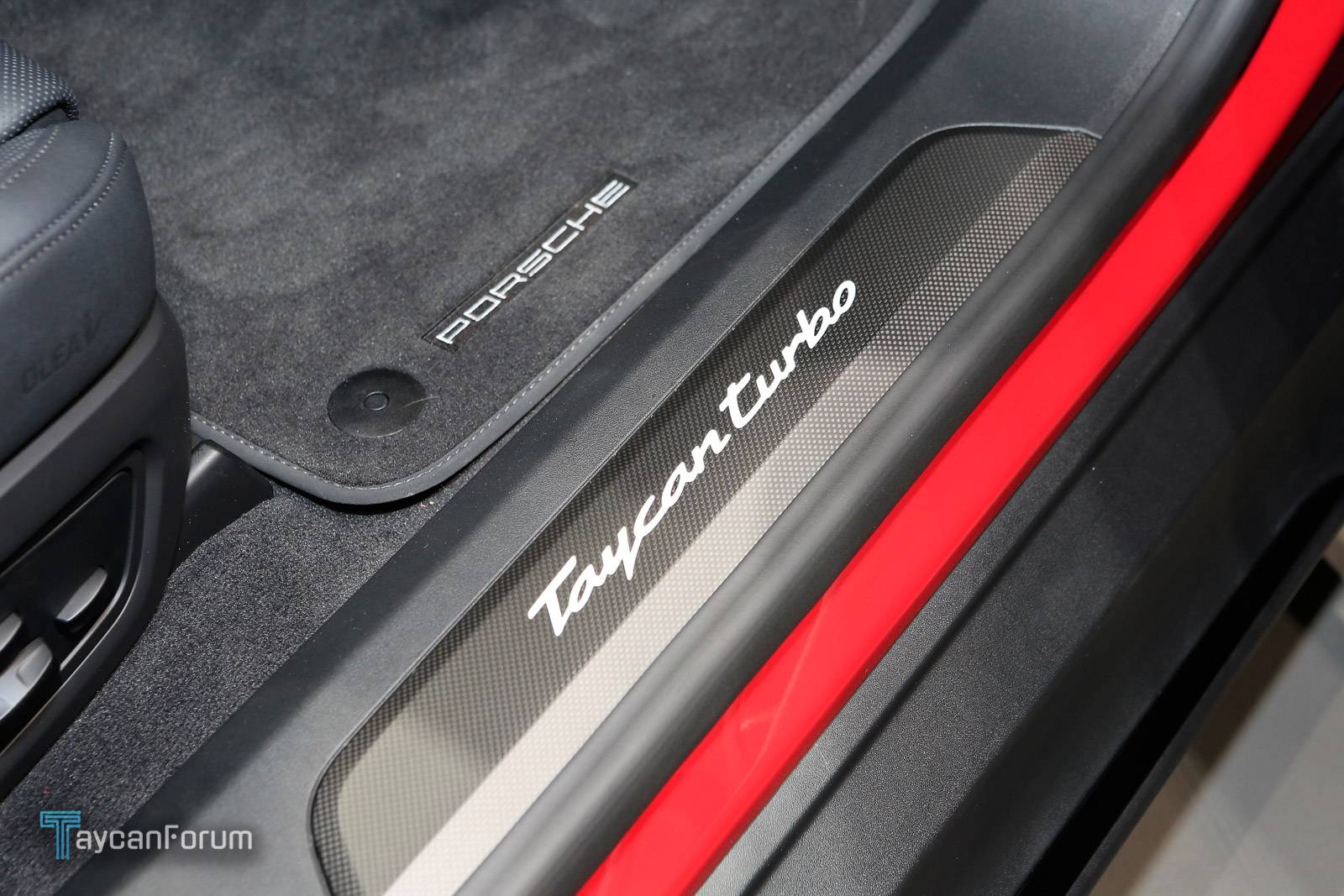 Porsche Taycan Taycan makes auto show debut in red, white, blue Taycan-Frankfurt-25492_-