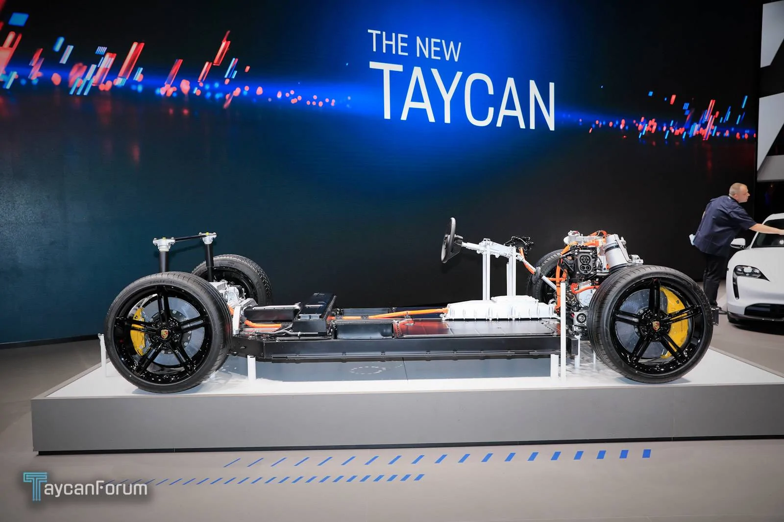 Porsche Taycan Taycan makes auto show debut in red, white, blue Taycan-Frankfurt-19588 -