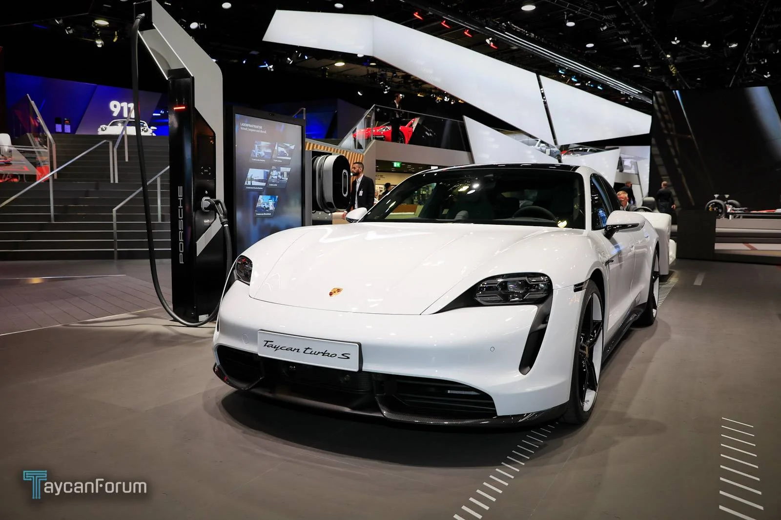 Porsche Taycan Taycan makes auto show debut in red, white, blue Taycan-Frankfurt-19607 -