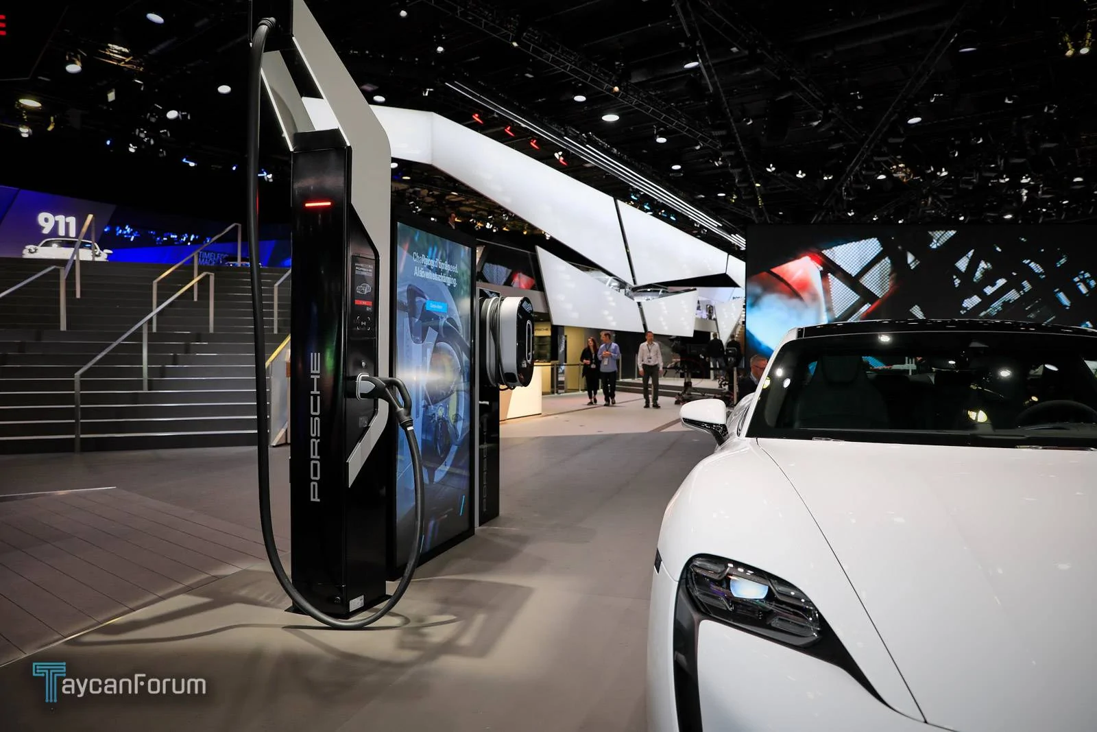 Porsche Taycan Taycan makes auto show debut in red, white, blue Taycan-Frankfurt-19609 -