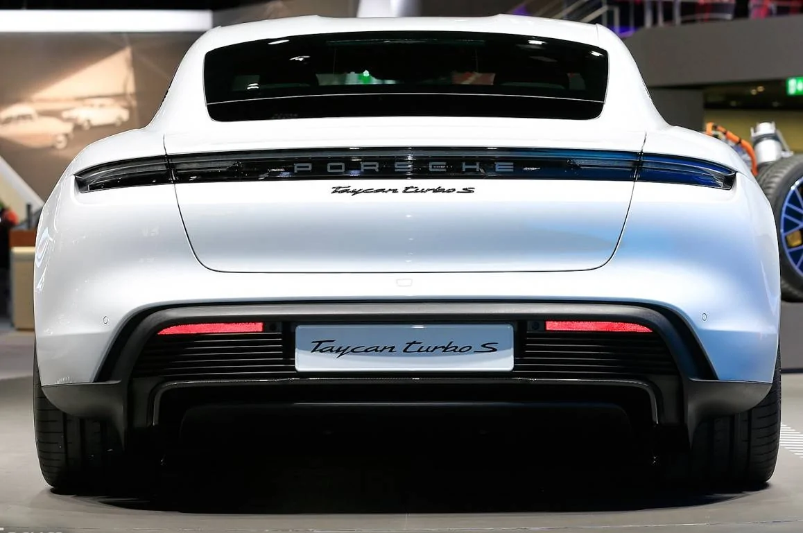 Porsche Taycan Taycan makes auto show debut in red, white, blue Taycan-Frankfurt-25457_-~2