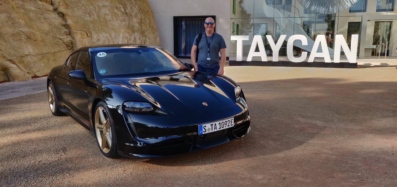 Porsche Taycan Taycans spotted in the wild Back Taycan Gold Wheels Majorca
