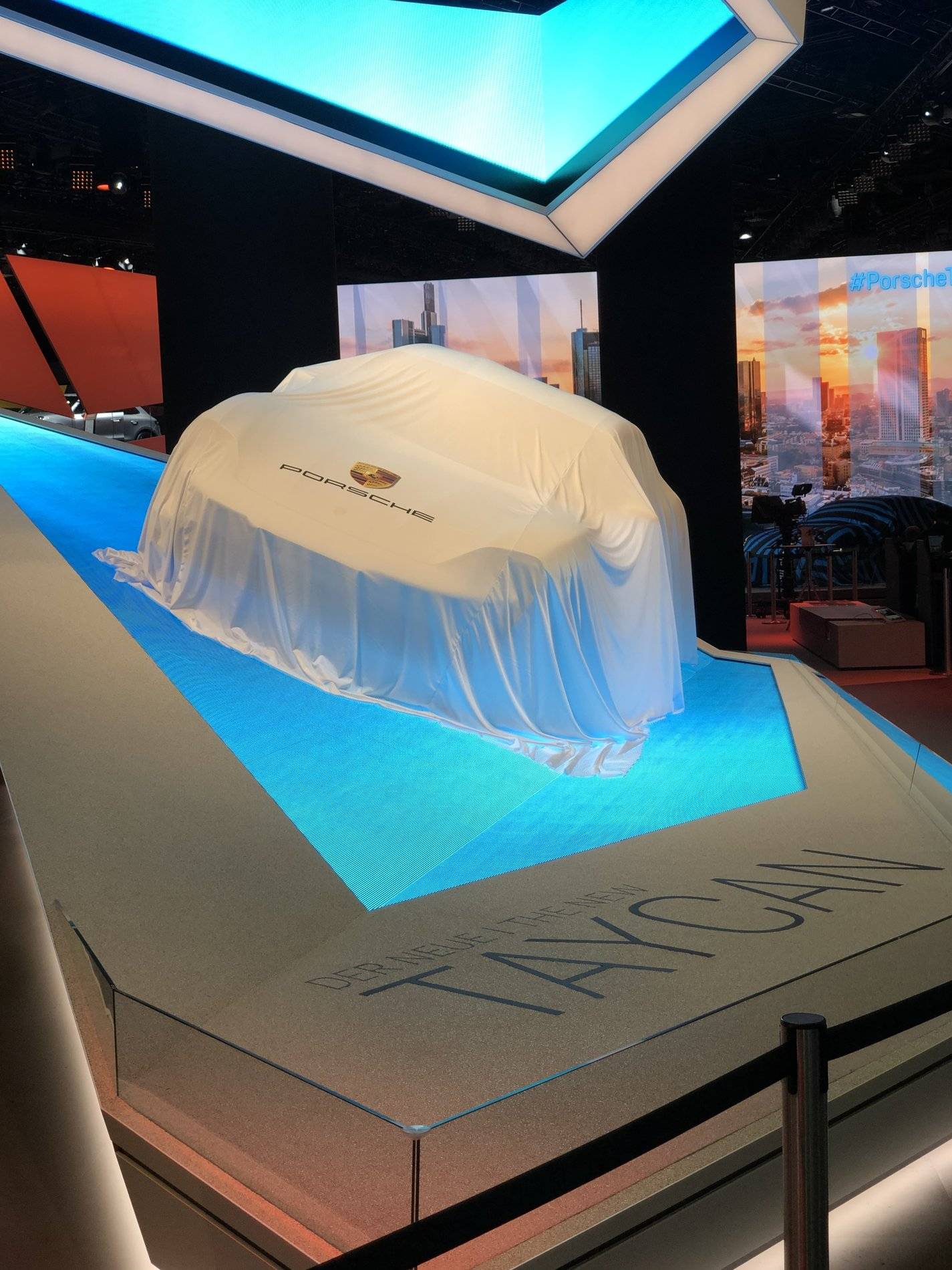 Porsche Taycan Taycan makes auto show debut in red, white, blue F00A9175-DEE2-45F2-A486-C25B645C6E20