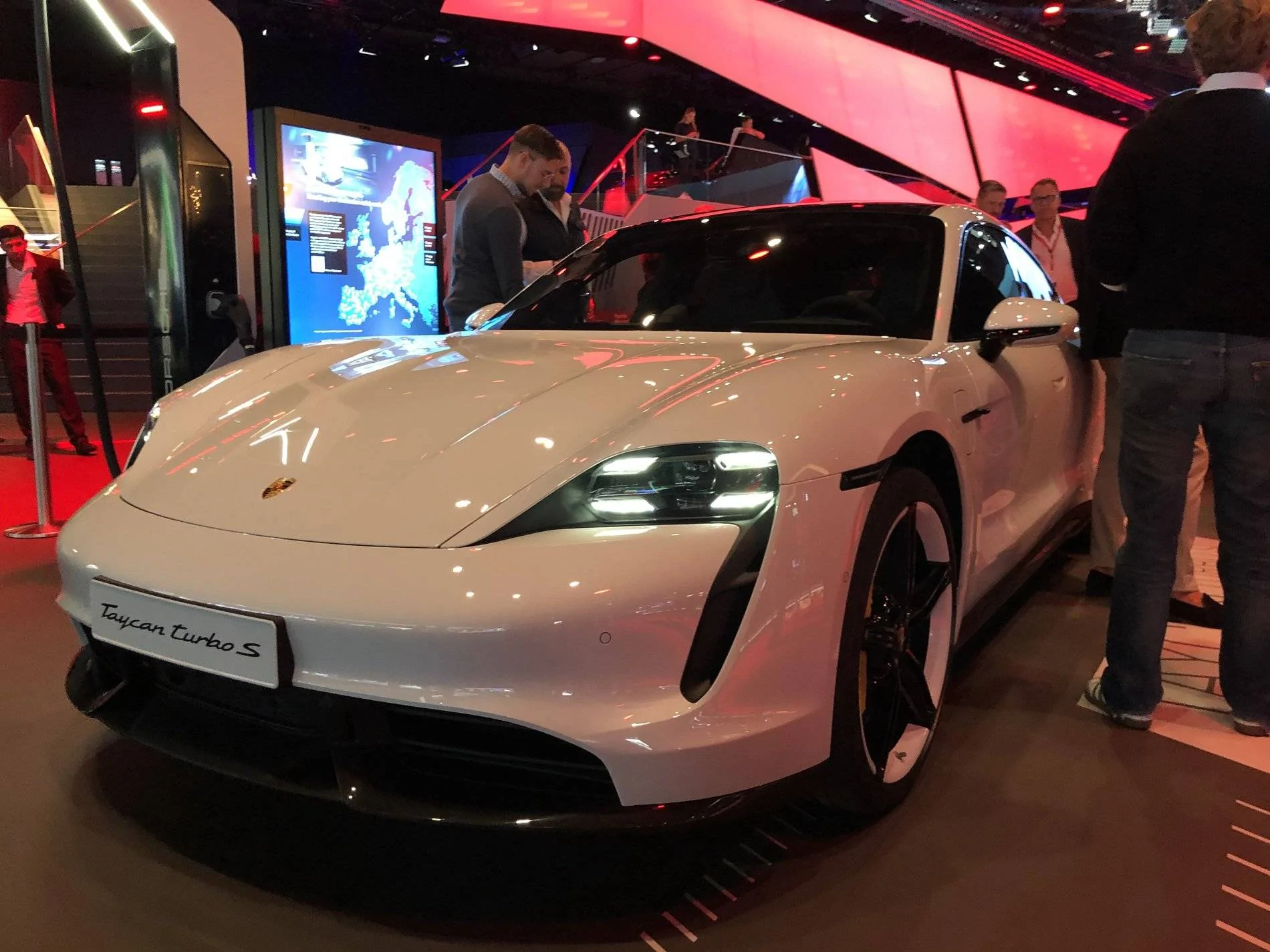 Porsche Taycan Taycan makes auto show debut in red, white, blue 83AC6ABE-BACD-41EA-8E9F-2169D7D9B7FE