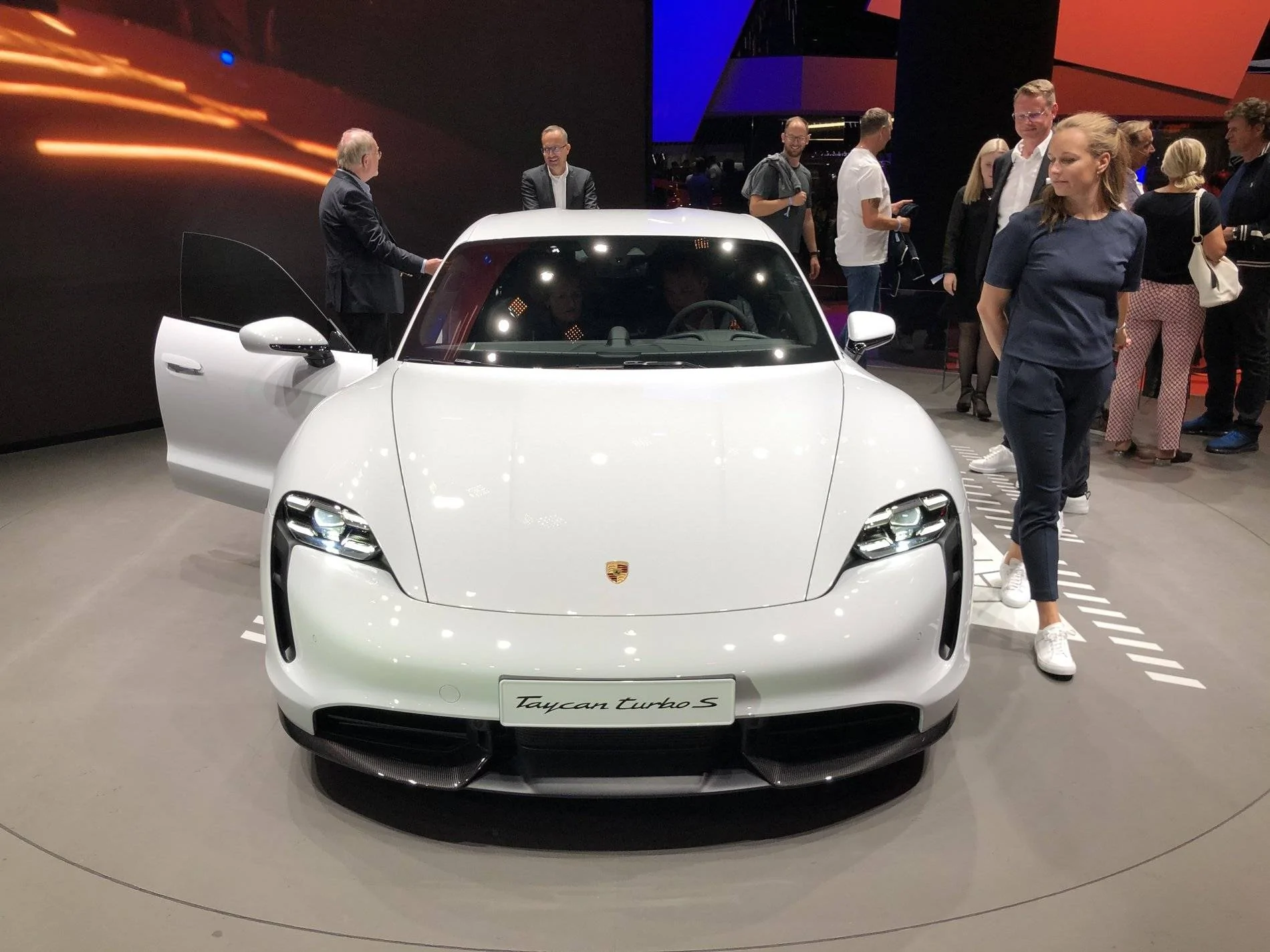 Porsche Taycan Taycan makes auto show debut in red, white, blue 779B3805-AB76-450B-BE99-B0DA4208F99B