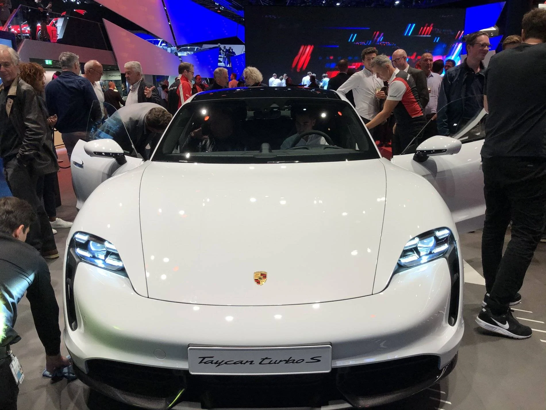 Porsche Taycan Taycan makes auto show debut in red, white, blue 692EC8A7-F2B8-4820-AB3B-431768E41A9E