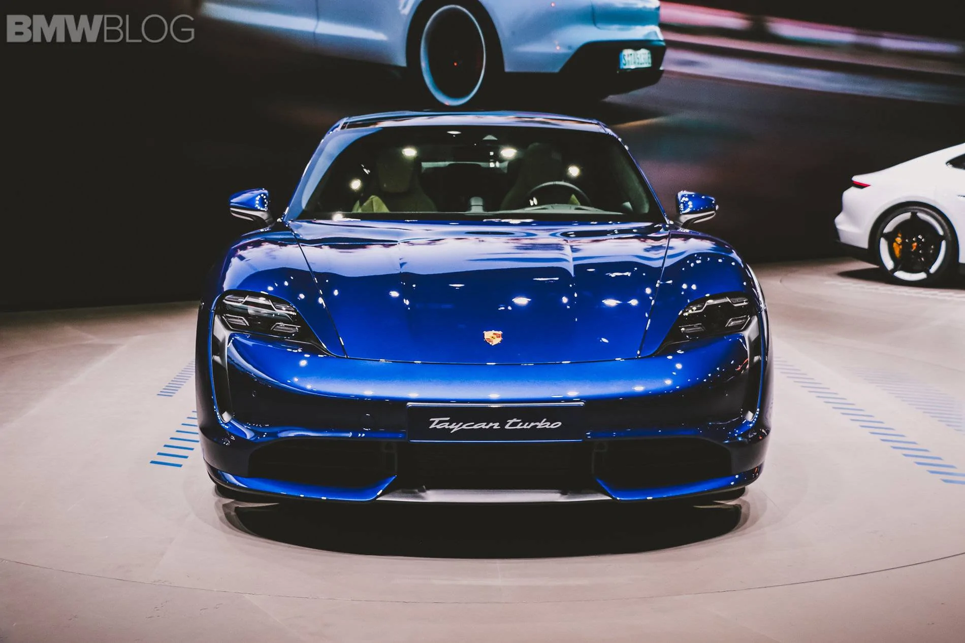 Porsche Taycan Taycan makes auto show debut in red, white, blue Porsche-Taycan-18