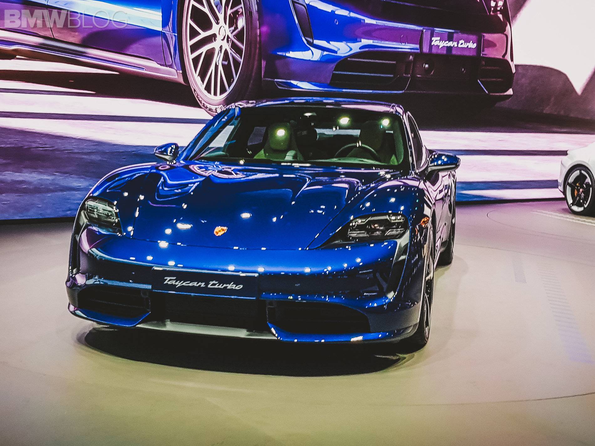 Porsche Taycan Taycan makes auto show debut in red, white, blue Porsche-Taycan-5