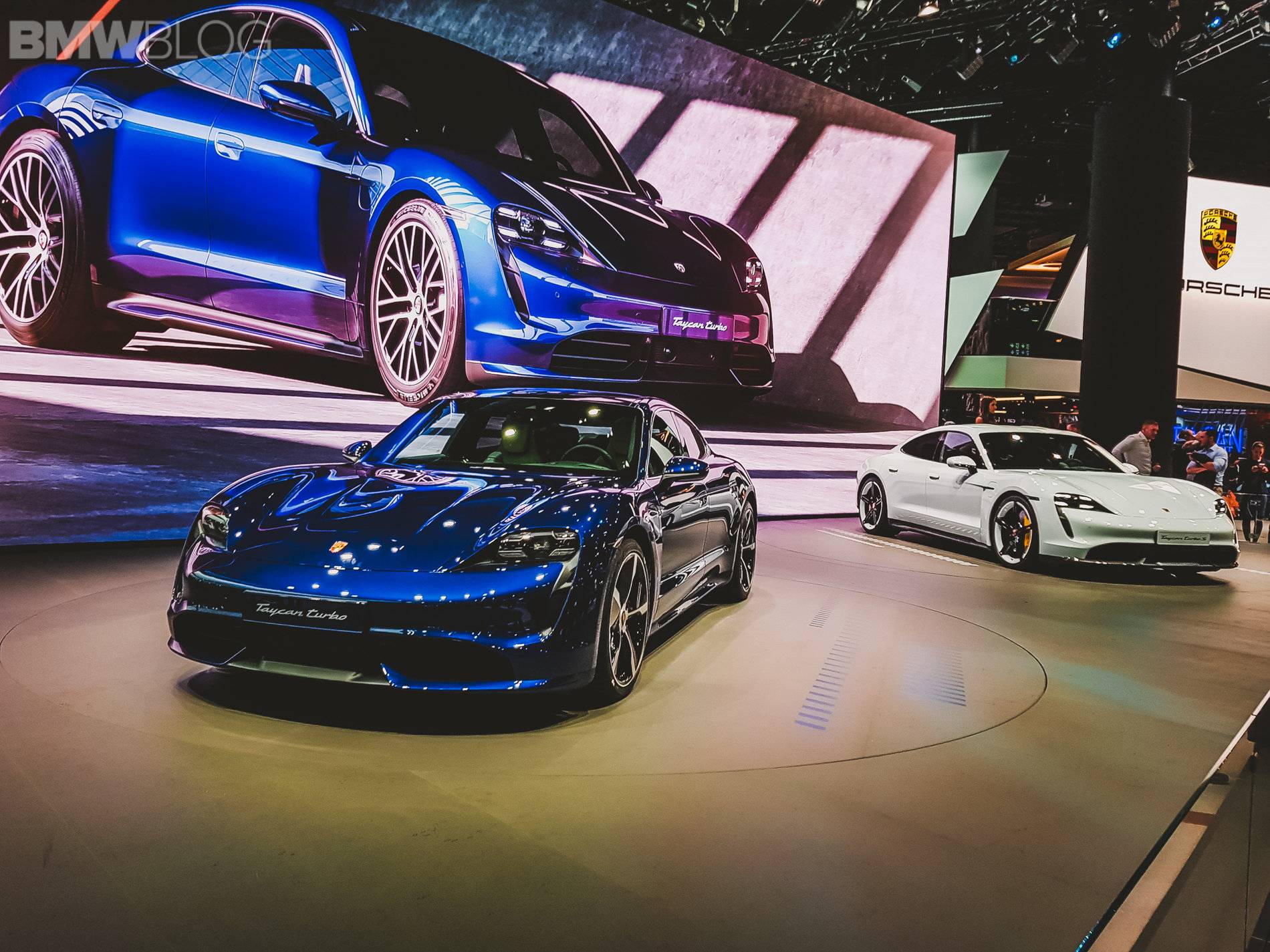 Porsche Taycan Taycan makes auto show debut in red, white, blue Porsche-Taycan-6