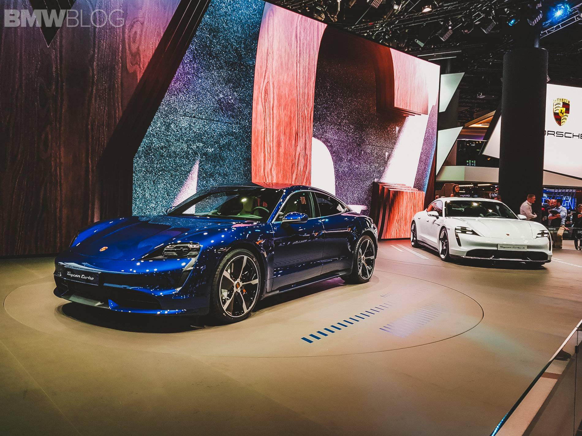 Porsche Taycan Taycan makes auto show debut in red, white, blue Porsche-Taycan-7