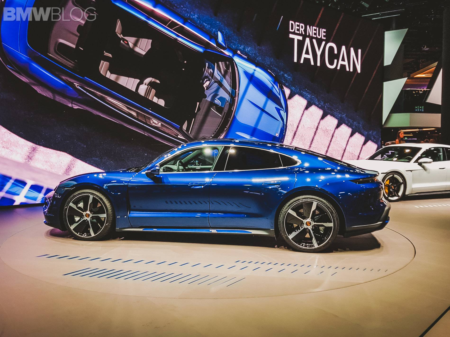 Porsche Taycan Taycan makes auto show debut in red, white, blue Porsche-Taycan-9