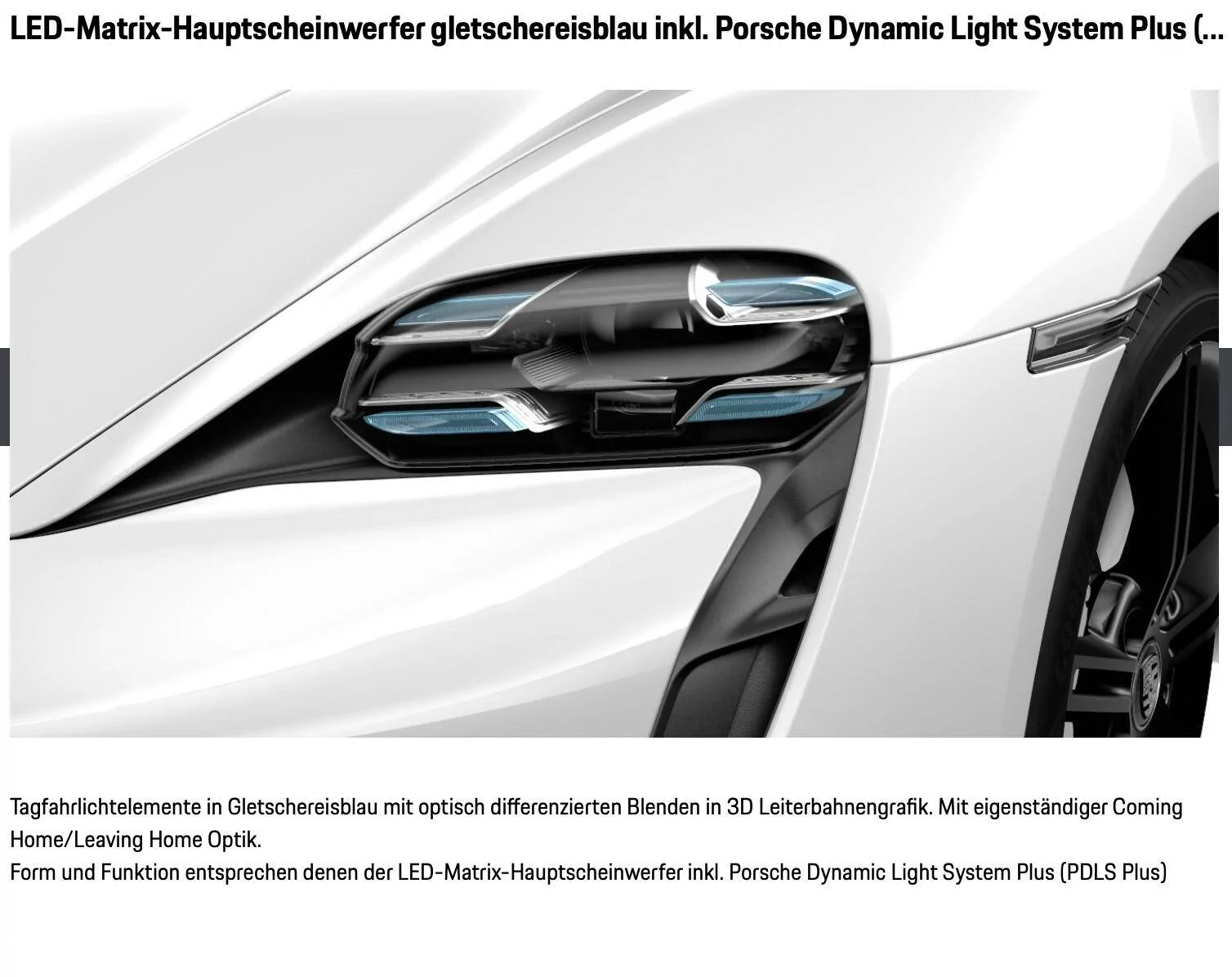 Porsche Taycan Is the animation taillight is optional ? Bildschirmfoto 2019-10-24 um 06.55.19